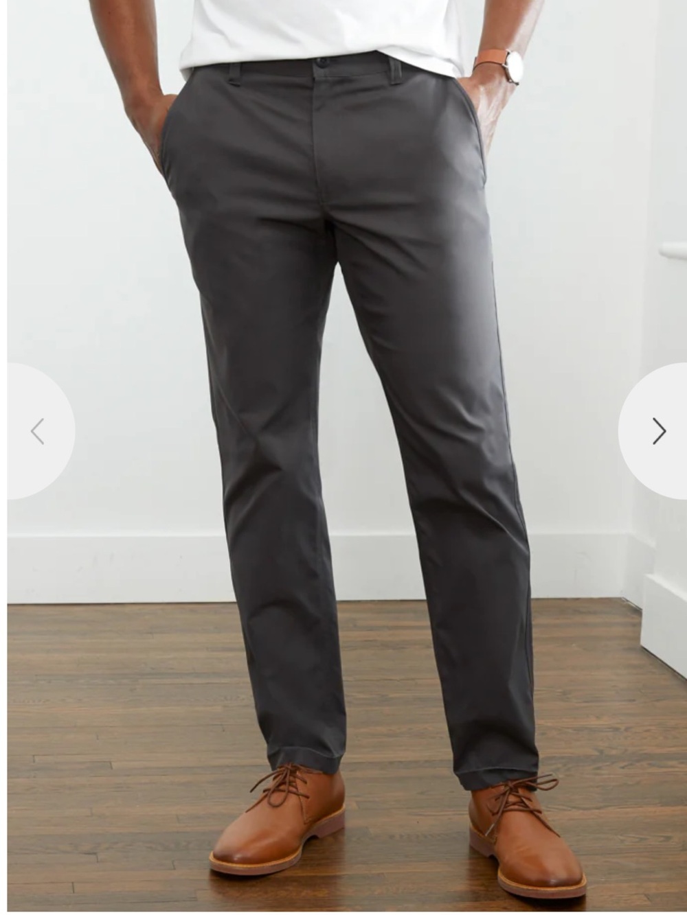 Bluffworks Ascender chino pants in Voyager Gray Size 40 x 30
